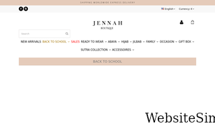 jennah-boutique.com Screenshot