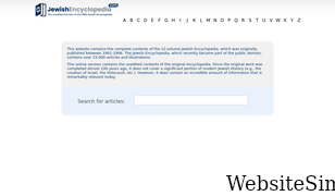 jewishencyclopedia.com Screenshot