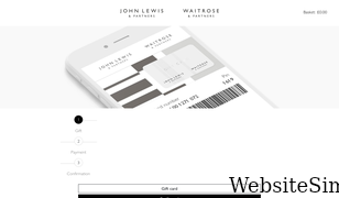 johnlewisgiftcard.com Screenshot