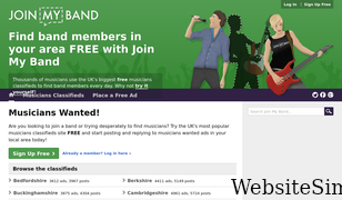 joinmyband.co.uk Screenshot