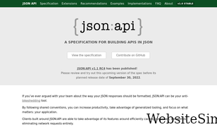 jsonapi.org Screenshot