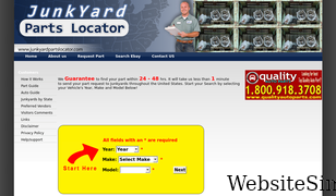 junkyardpartslocator.com Screenshot