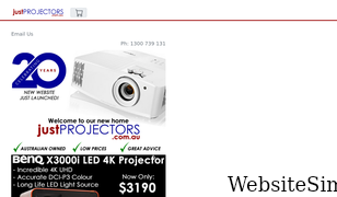 justprojectors.com.au Screenshot