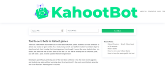 kahoot.website Screenshot