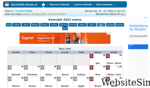 kalendar-online.cz Screenshot