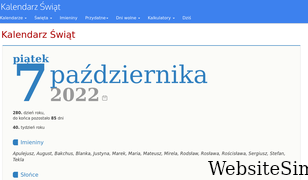kalendarzswiat.pl Screenshot