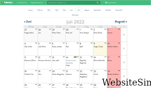 kalender.se Screenshot