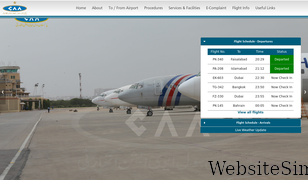 karachiairport.com.pk Screenshot