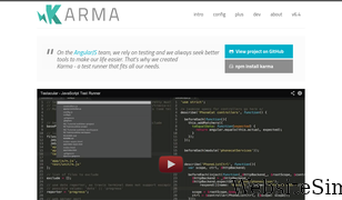 karma-runner.github.io Screenshot