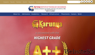 karunya.edu Screenshot