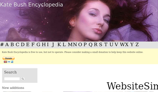 katebushencyclopedia.com Screenshot
