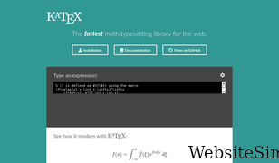 katex.org Screenshot