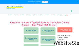 kazanim-testleri.com Screenshot