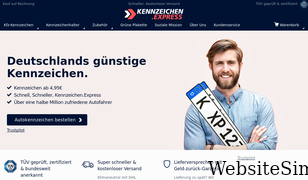 kennzeichen.express Screenshot