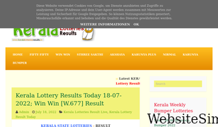 keralalotteriesresults.in Screenshot