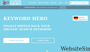 keyword-hero.com Screenshot