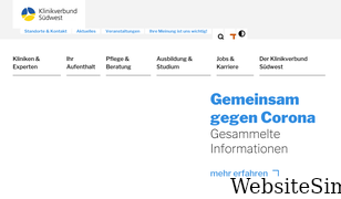 klinikverbund-suedwest.de Screenshot