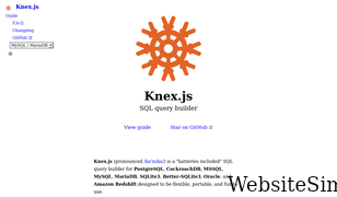 knexjs.org Screenshot