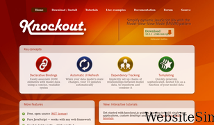 knockoutjs.com Screenshot