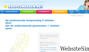 koopzondagen.net Screenshot