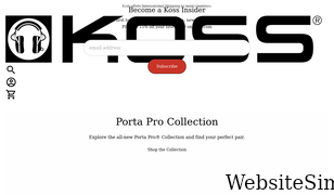 koss.com Screenshot