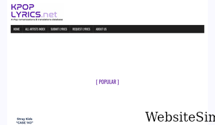 kpoplyrics.net Screenshot