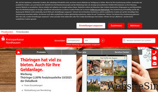 kreissparkasse-nordhausen.de Screenshot