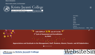 kristujayanti.edu.in Screenshot