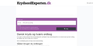 krydsordexperten.dk Screenshot