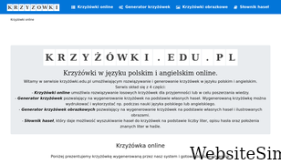 krzyzowki.edu.pl Screenshot