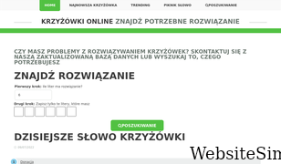 krzyzowkionline.com Screenshot