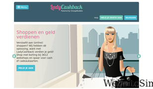ladycashback.nl Screenshot