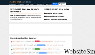 lawschoolnumbers.com Screenshot