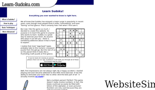 learn-sudoku.com Screenshot