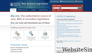legislation.govt.nz Screenshot
