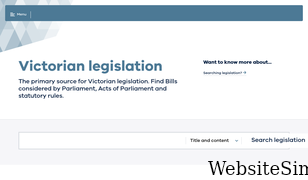 legislation.vic.gov.au Screenshot