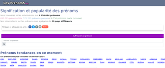 les-prenoms.org Screenshot