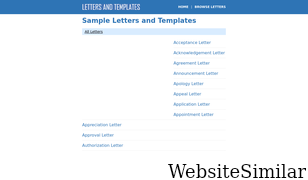 lettersandtemplates.com Screenshot