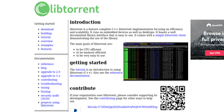 libtorrent.org Screenshot