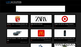 likeacoupon.com Screenshot