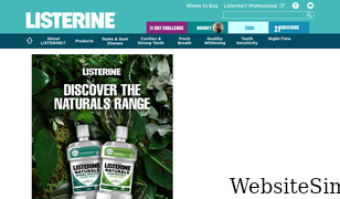 listerine.co.uk Screenshot