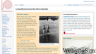 lokalhistoriewiki.no Screenshot