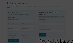 lotsofwords.com Screenshot