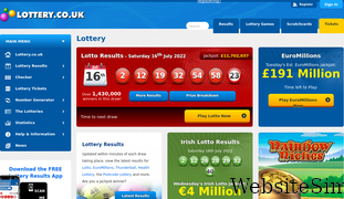 lottery.co.uk Screenshot