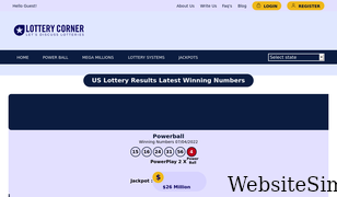 lotterycorner.com Screenshot