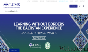 lums.edu.pk Screenshot