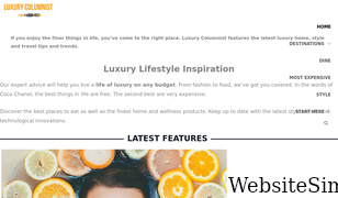 luxurycolumnist.com Screenshot