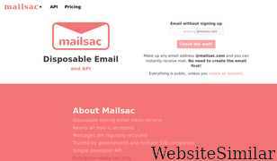 mailsac.com Screenshot