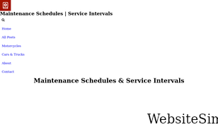 maintenanceschedule.net Screenshot