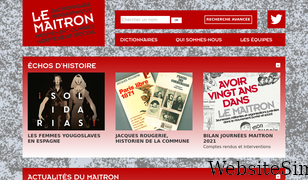 maitron.fr Screenshot